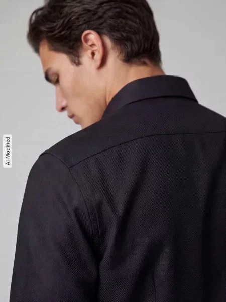 Koszula biznesowa o kroju slim fit z czystej bawełny Seidensticker czarna