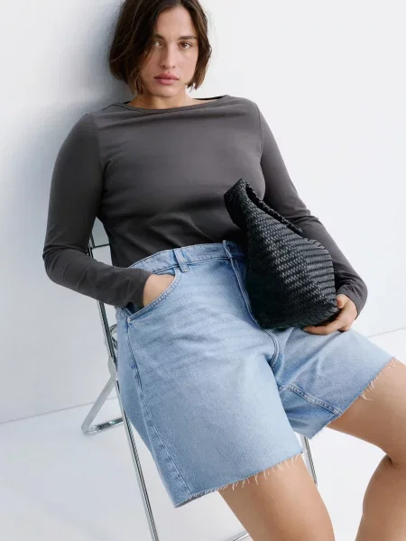 Джинсовые шорты Mango