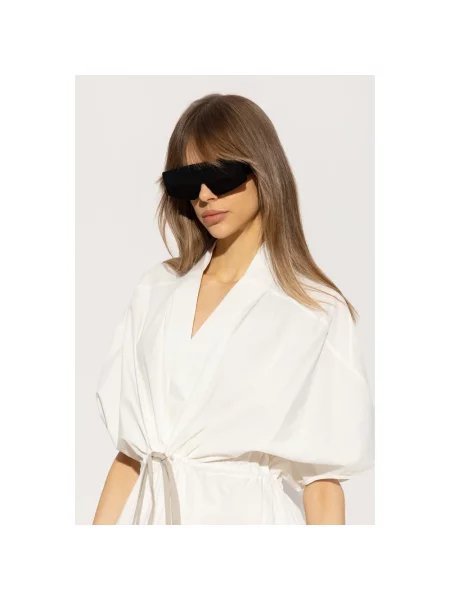 Rick Owens Akcesoria unisex ONE SIZE Prostokątne okulary przeciwsłoneczne czarny