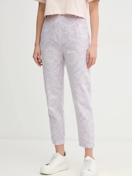 La Petite Française spodnie PHAREL proste high waist PHAREL fioletowy