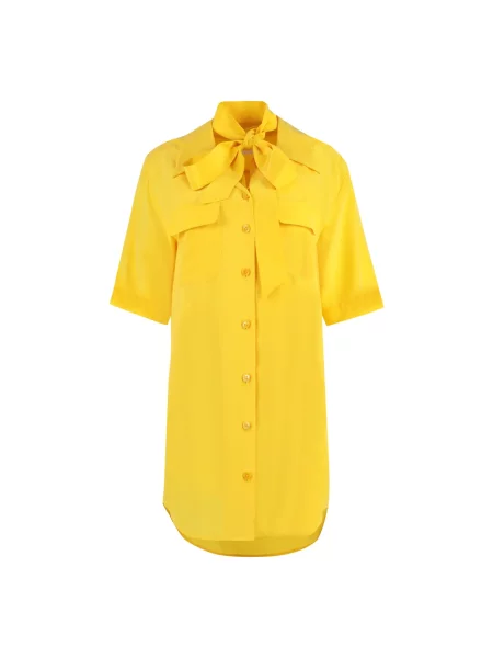 Sukienka koszulowa Equipment żółta