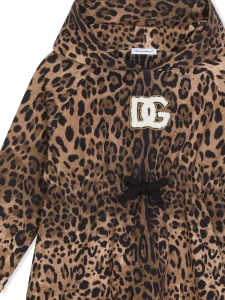 Dětské šaty Dolce & Gabbana hnědé