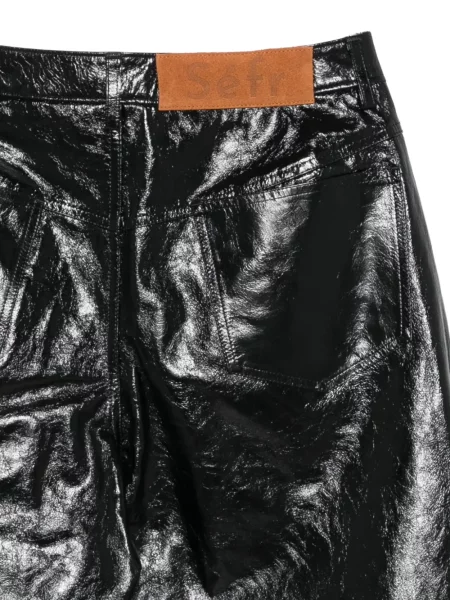 Pantaloni Séfr din piele negru