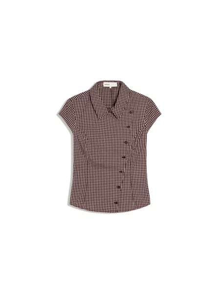 Bershka Bluză crem / bordeaux roșu