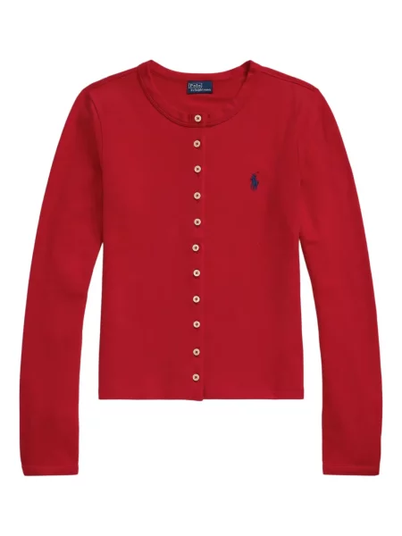 Ленена тениска Polo Ralph Lauren бродирана черно