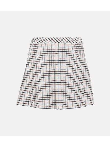 Fusta plisata Tory Sport în carouri din jerseu plisată