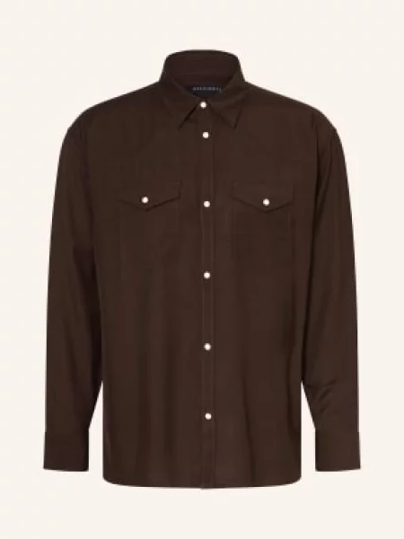 Allsaints Koszula Pickett Oversized Fit braun brązowa