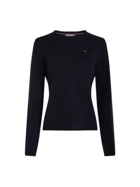 Sweter Tommy Hilfiger Soft Wool C-Nk Ls Sweater Blue M niebieski