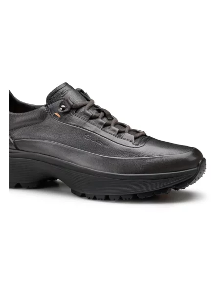 Sneakersy Santoni skórzane szare