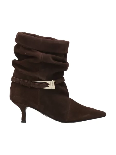 Botki Aniye By skórzane brązowe