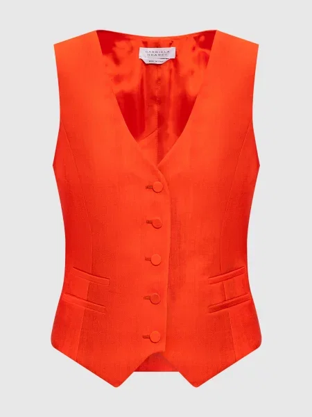 Жилет Coleridge з вовни з вінтажним ефектом Gabriela Hearst помаранчевий