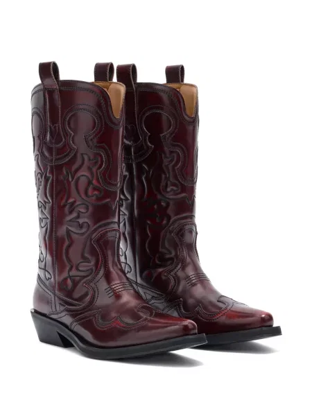Botine Ganni cu broderie