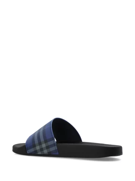 Șlapi Burberry în carouri albastru