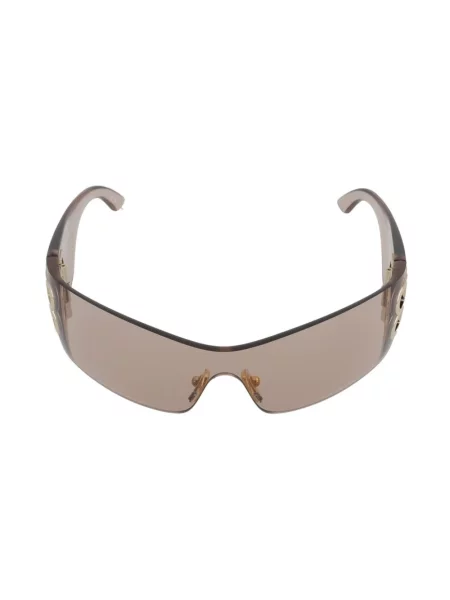 Okulary przeciwsłoneczne Balenciaga Shield brązowe