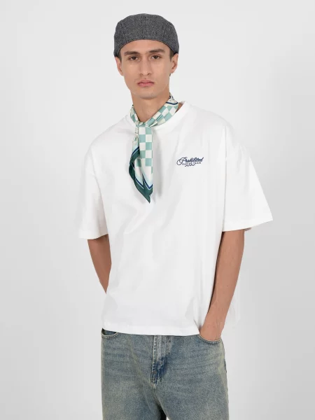 Prohibited Tricou Grand Prix opal / albastru închis / galben deschis / murdar alb