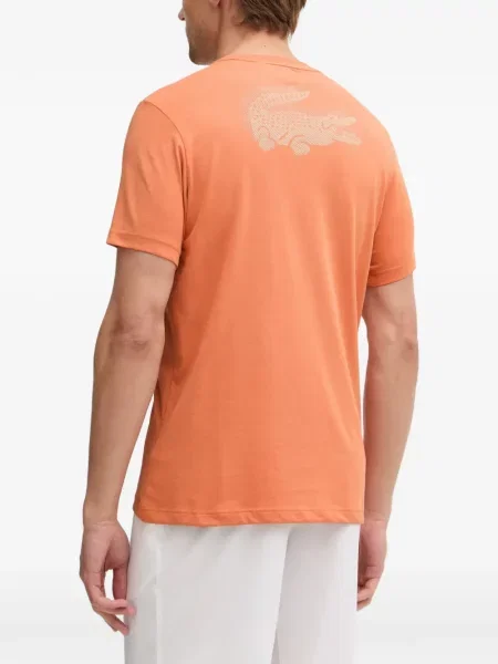 Tricou Lacoste cu autograf portocaliu