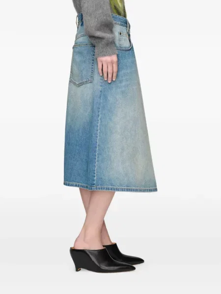 Fustă din denim Maison Margiela plic albastru