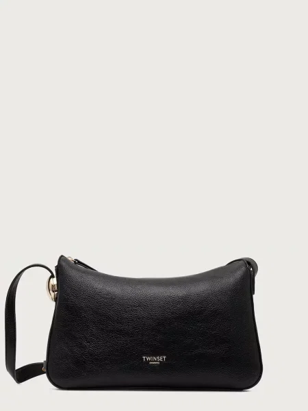 Twinset geantă crossbody pentru femei cu imitație de piele negru