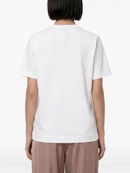 Scurt tricou Soeur cu decolteu rotund alb