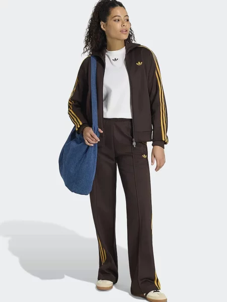 Adidas Originals bluza dziecięca z bawełną Beckenbauer brązowa