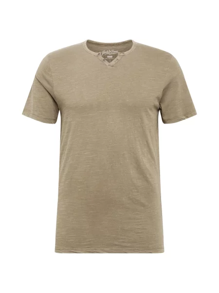 JACK & JONES Tricou Split' kaki
