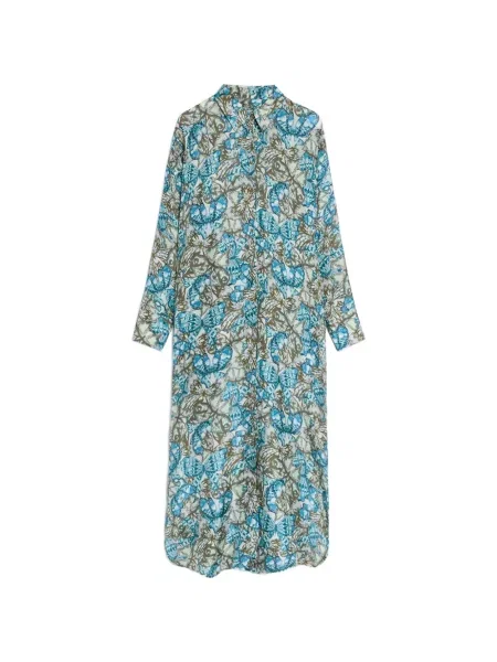 Rochie midi Momoni de mătase albastru