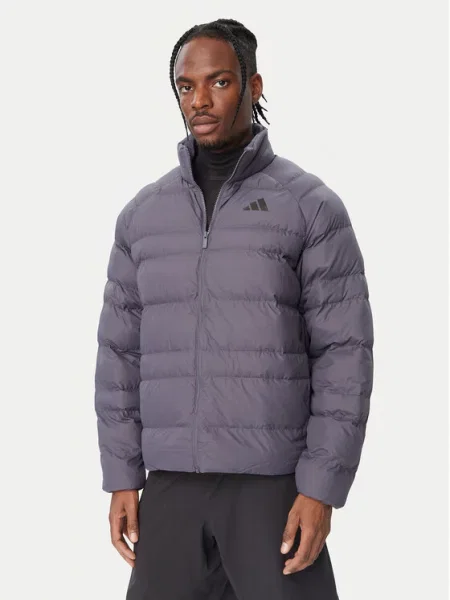 ADIDAS SPORTSWEAR Sportska jakna Essentials tamno ljubičasta / crna siva