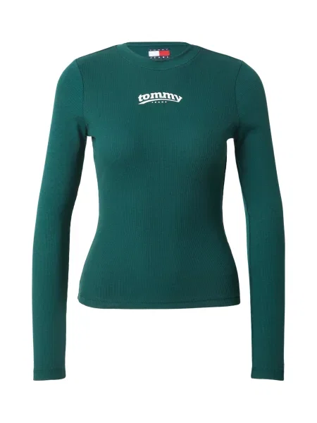 Tommy Jeans Tricou ESS verde pin alb