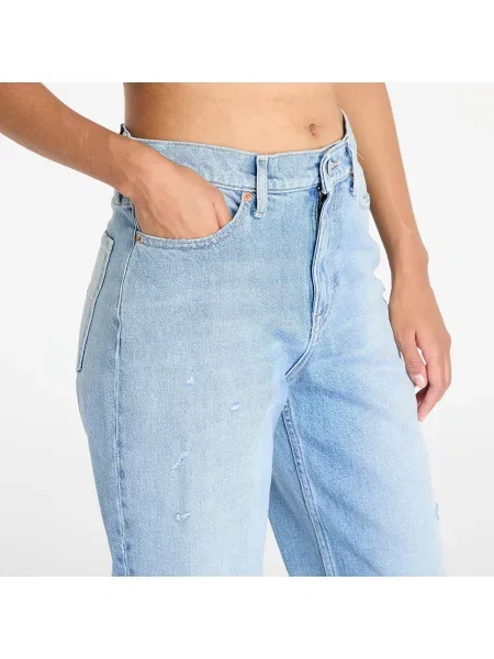 Дънки Tommy Jeans с висока талия синьо