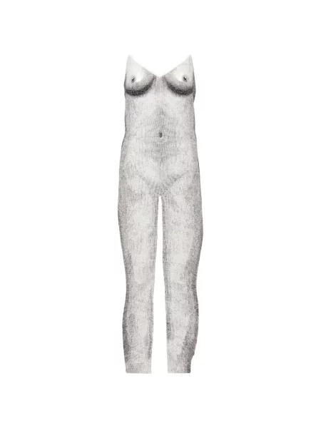 Rochie Moschino din crep de costum alb