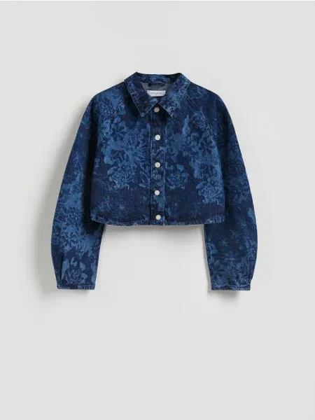 Reserved Geacă scurtă de blugi bleumarin