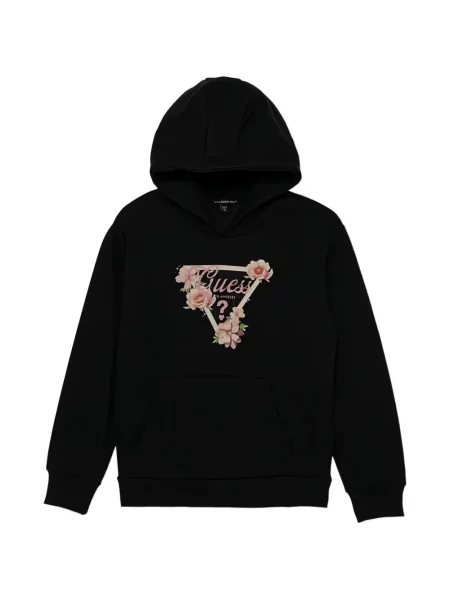 Bluza z kapturem dziecięca Guess czarna