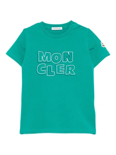 Koszulka dziecięca Moncler Enfant zielona