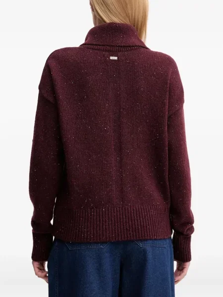 Pulover Barbour de jumătate de fermoar roșu
