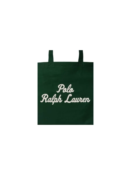 Polo Ralph Lauren Pirkinių krepšys kremo / tamsiai žalia