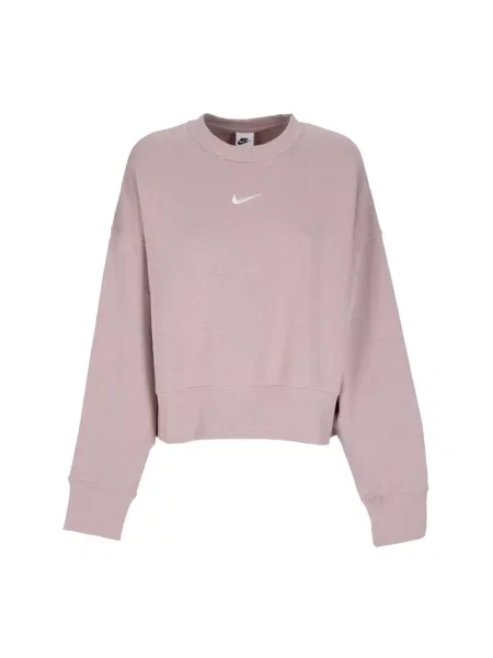 Krótka bluza nierozpinana Nike polarowa z krótkim rękawem różowa