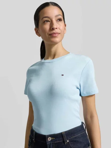 T-shirt z czystej bawełny w kroju slim fit Tommy Hilfiger