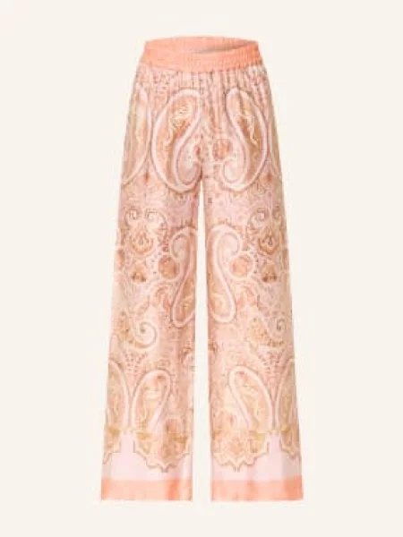 Tonno & Panna Spodnie Z Satyny orange różowe