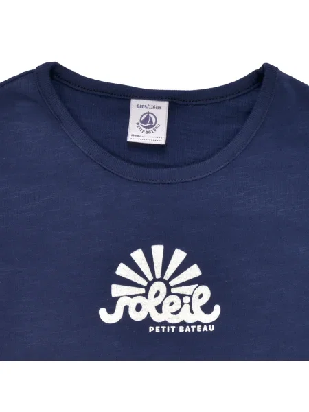 Tricou copii Petit Bateau albastru