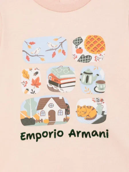 Koszulka dziecięca Emporio Armani różowa