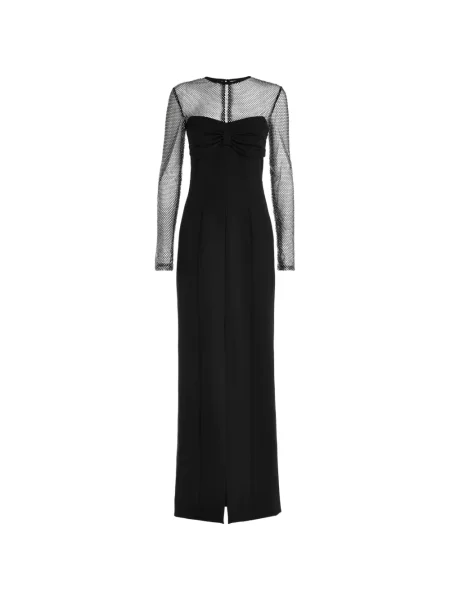 Rochie maxi Genny cu funde plasă negru
