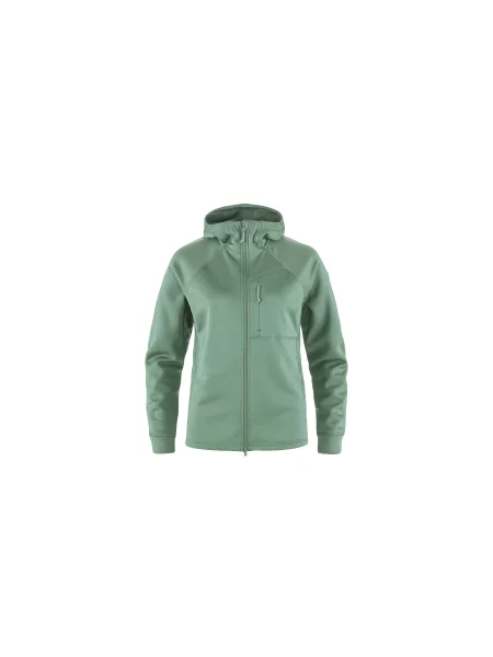 Fjällräven Abisko Grid Fleece Hoodie W Kobiety Bluzy i bluzy z kapturem Fjällräven Size: S zielony
