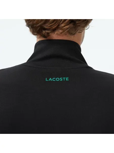 Lacoste Bluza Z Zamkiem Slim Fit czarna