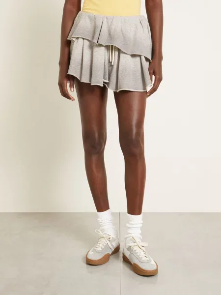 Acne Studios Sweatová Sukně S Volánky šedá