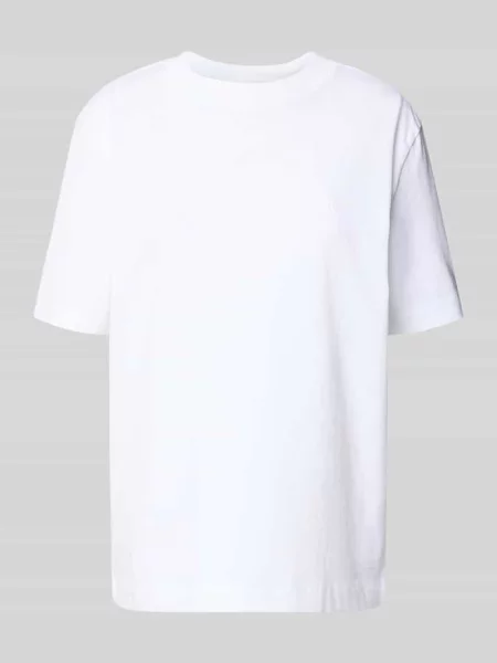 T-shirt z wyhaftowanym logo model ‘TARJAA’ Armedangels biała