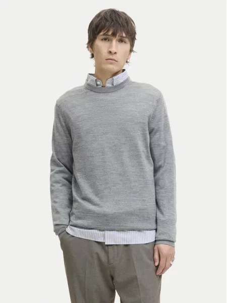 Jack&Jones Džemper Merino siva