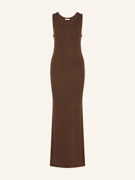 Mrs & Hugs Sukienka Z Dzianiny braun brązowa