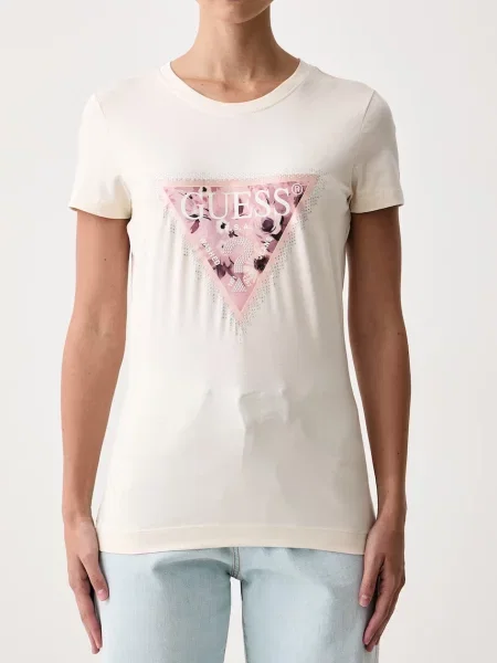 Guess T-shirt beżowa