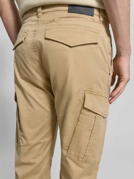 Spodnie cargo o kroju regular fit z mieszanki bawełny S.oliver Red Label