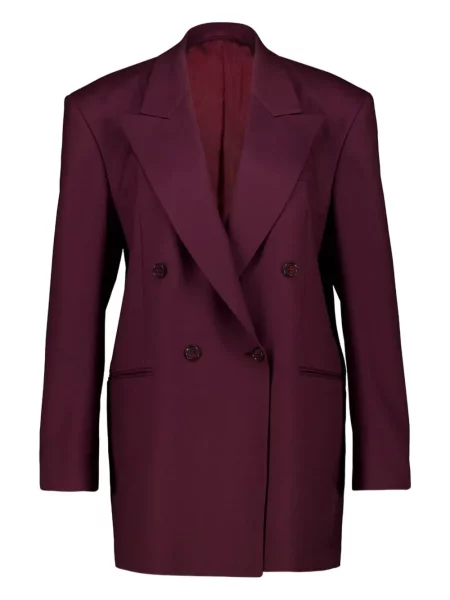 Sacou Paula cu două rânduri de nasturi violet